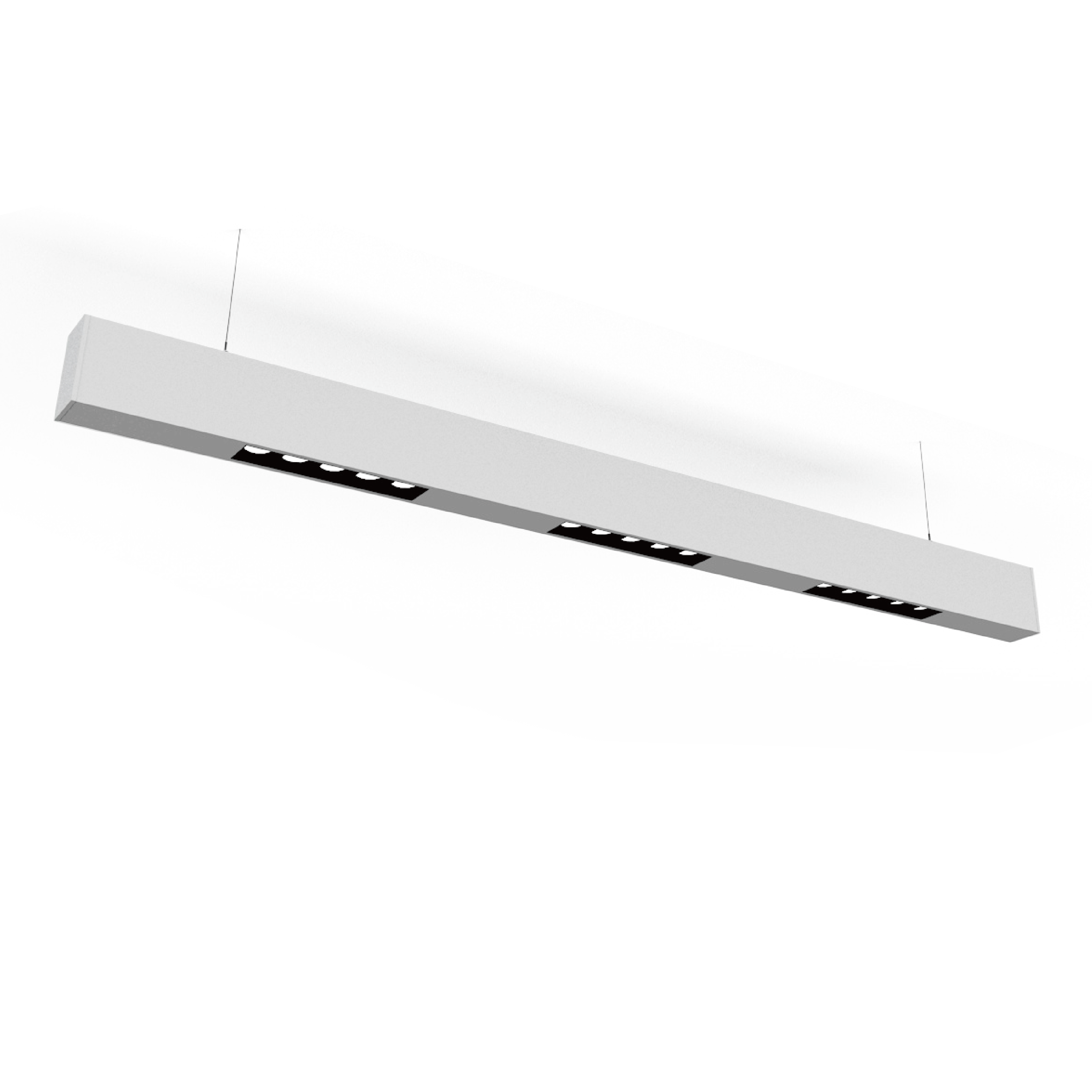 OEM LUZ-Low beam angle Led linear light with louver lens 19°, 24°, 38 ...